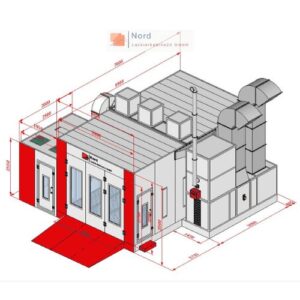 NL9000-7 Meter Rampe-A1 Lackierkabine+Tagesmischraum Schlüsselfertig+Qualitativ