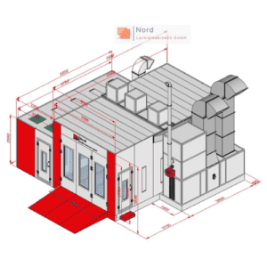 NL9000-7 Meter Rampe -A4 Lackierkabine+Tagesmischraum Schlüsselfertig+Qualitativ.