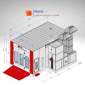 NL9000-7 Meter Rampe Schlüsselfertige Lackierkabinen-Qualitativ