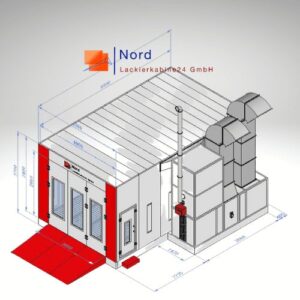 NL9000-7 Meter Rampe+Lift Schlüsselfertige Lackierkabinen-Qualitativ