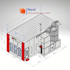 NL9000-8 Meter Pneumatik Schlüsselfertige Lackierkabinen-Qualitativ