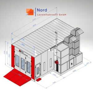 NL9000-8 Meter Rampe Schlüsselfertige Lackierkabinen-Qualitativ