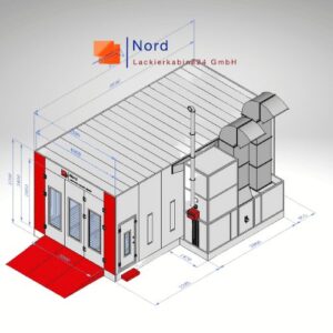 NL9000-8 Meter Rampe+Lift Schlüsselfertige Lackierkabinen-Qualitativ