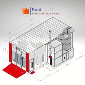 NL9000-9 Meter Rampe Schlüsselfertige Lackierkabinen-Qualitativ
