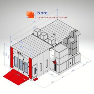 NL9000-9 Meter Rampe+Lift Schlüsselfertige Lackierkabinen-Qualitativ