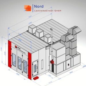 NL9200-7meter Pneumatik Schlüsselfertige Lackierkabinen-Qualitativ