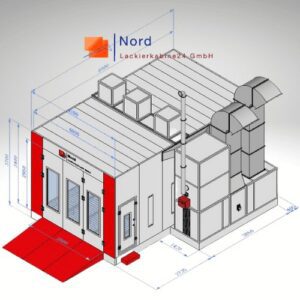 NL9200-7 Meter Rampe+Lift Schlüsselfertige Lackierkabinen-Qualitativ