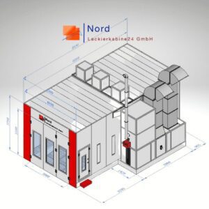 NL9200-8 Meter Pneumatik Schlüsselfertige Lackierkabinen-Qualitativ