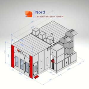 NL9200-8 Meter Pneumatik+Lift Schlüsselfertige Lackierkabinen-Qualitativ