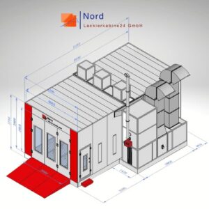 NL9200-8 Meter Rampe+Lift Schlüsselfertige Lackierkabinen-Qualitativ