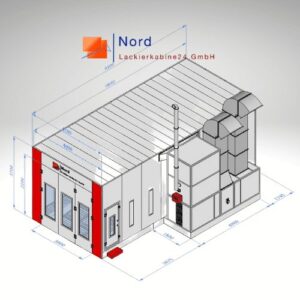 NL9200-9 Meter Pneumatik Schlüsselfertige Lackierkabinen-Qualitativ