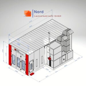 NL9200-9 Meter Pneumatik+Lift Schlüsselfertige Lackierkabinen-Qualitativ