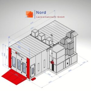 NL9200-9 Meter Rampe Schlüsselfertige Lackierkabinen-Qualitativ