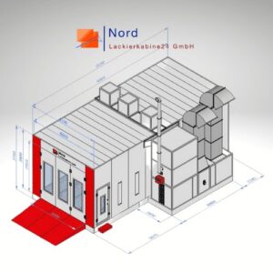 NL9200-9 Meter Rampe+Lift Schlüsselfertige Lackierkabinen-Qualitativ