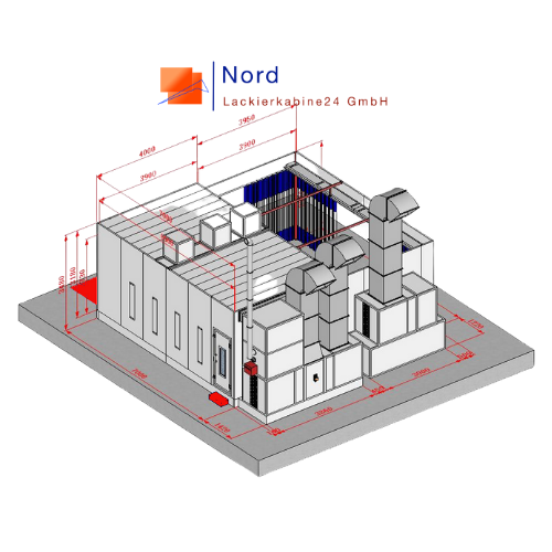 Angebot&nbsp;NL9200-7 Meter Rampe-PS-A1&nbsp;Lackierkabine+Vorbereitungsplatz&nbsp;Schl&uuml;sselfertige Lackierkabine+Qualitativ