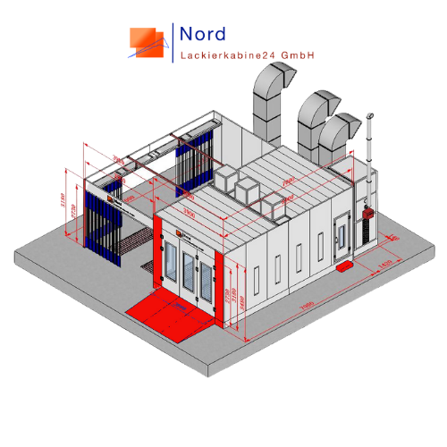 Angebot&nbsp;NL9200-7 Meter Rampe-PS-A2&nbsp;Lackierkabine+Vorbereitungsplatz&nbsp;Schl&uuml;sselfertige Lackierkabine+Qualitativ