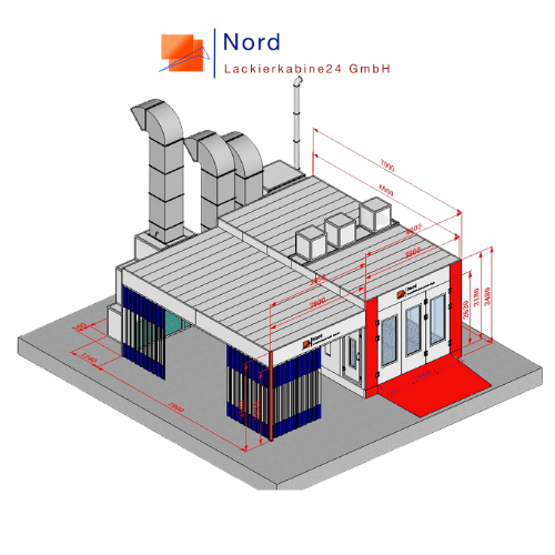 Angebot NL9200-7 Meter Rampe-PS-B1 Lackierkabine+Vorbereitungsplatz Schlüsselfertige Lackierkabine+Qualitativ Angebot NL9200-7 Meter Rampe-PS-B1 Lackierkabine+Vorbereitungsplatz Schlüsselfertige Lackierkabine+Qualitativ