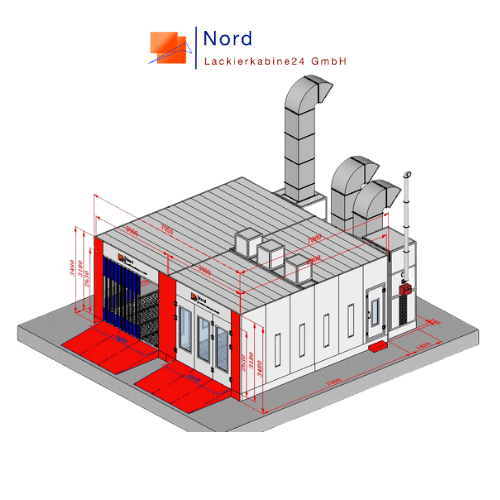 Angebot&nbsp;NL9200-7 Meter Rampe-PS-B3&nbsp;Lackierkabine+Vorbereitungsplatz&nbsp;Schlüsselfertige Lackierkabine+Qualitativ