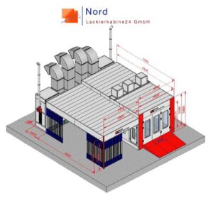 NL9200-Rampe-PS-C1 Lackierkabine+Vorbereitungsplatz Schlüsselfertige Lackierkabine+Qualitativ