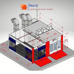 NL9200-Rampe-PS-A3 Lackierkabine+Vorbereitungsplatz Schlüsselfertige Lackierkabine+Qualitativ