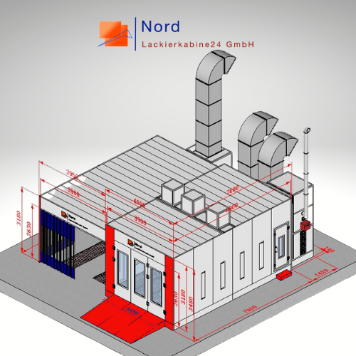 NL9200-Rampe-PS-B2 Lackierkabine+Vorbereitungsplatz Schlüsselfertige Lackierkabine+Qualitativ