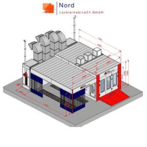 NL9200-Rampe-PS-C2 Lackierkabine+Vorbereitungsplatz Schlüsselfertige Lackierkabine+Qualitativ
