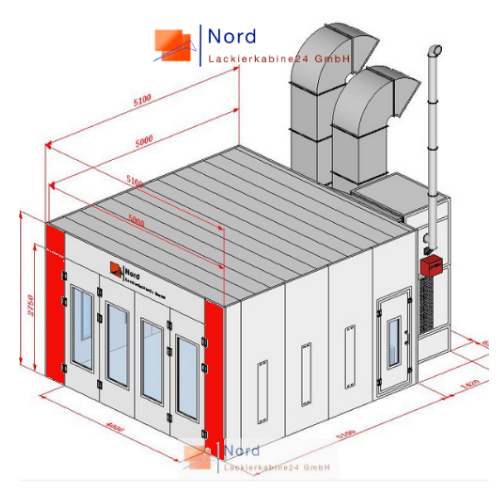 Lackierkabine Digital Steuerung Schlüsselfertige Lackierkabine+Qualitativ