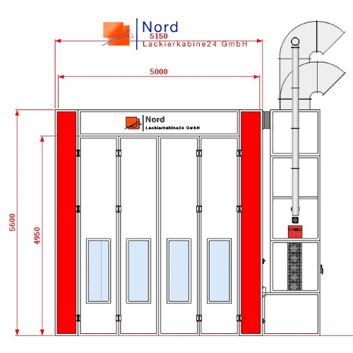 NL1200-12 Meter LKW Angebot Schlüsselfertige Lackierkabine+Qualitativ