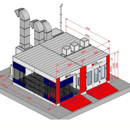 NL9200 Lackierkabine+Vorbereitungsplatz Schlüsselfertig+Qualitativ