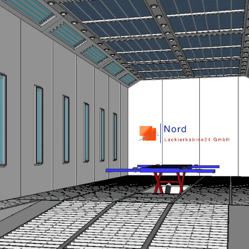 NL9200-8 Meter Rampe+Lift Angebot Schlüsselfertige Lackierkabine+Qualitativ