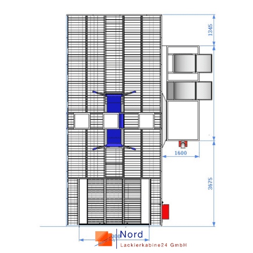 NL9200-9 Meter Rampe+Lift Angebot Schlüsselfertige Lackierkabine+Qualitativ